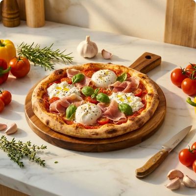 Pizza Burrata Stracciatella et Jambon Cru — La Pizza Tendance du Moment en 30 Minutes