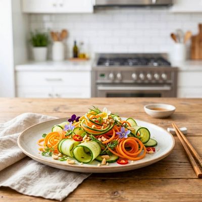 Salade Thaï de Carottes et Concombre Spiralisés