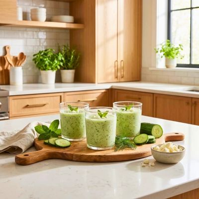 Soupe froide de concombre, feta et aneth : une recette légère, fraîche et prête en 2 minutes