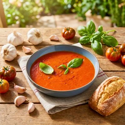 Soupe de Tomates Maison d'Été : Recette Facile, Fraîche et Prête en 20 Minutes