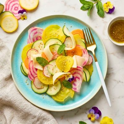 Carpaccio de Légumes Frais — La Recette Tendance en 15 Minutes à la Mandoline Japonaise