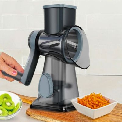 Râpe à légumes manuelle bleu transparente