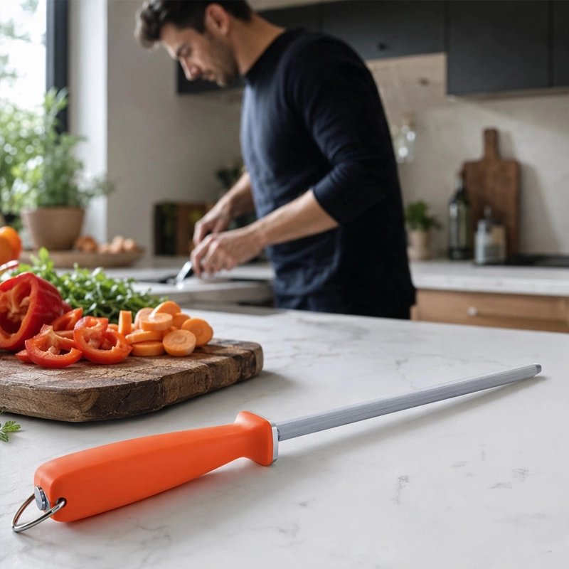 Aiguiseur couteau affil'ine posé sur un plan de travail de cuisine