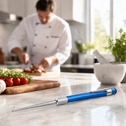 Aiguiseur couteau poch'ine posé sur un plan de travail en cuisine