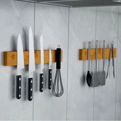 barre aimantée pour couteaux magnetiboisine avec ustensiles