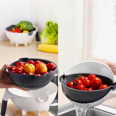 coupe légumes magicl'ine utilisé comme passoire