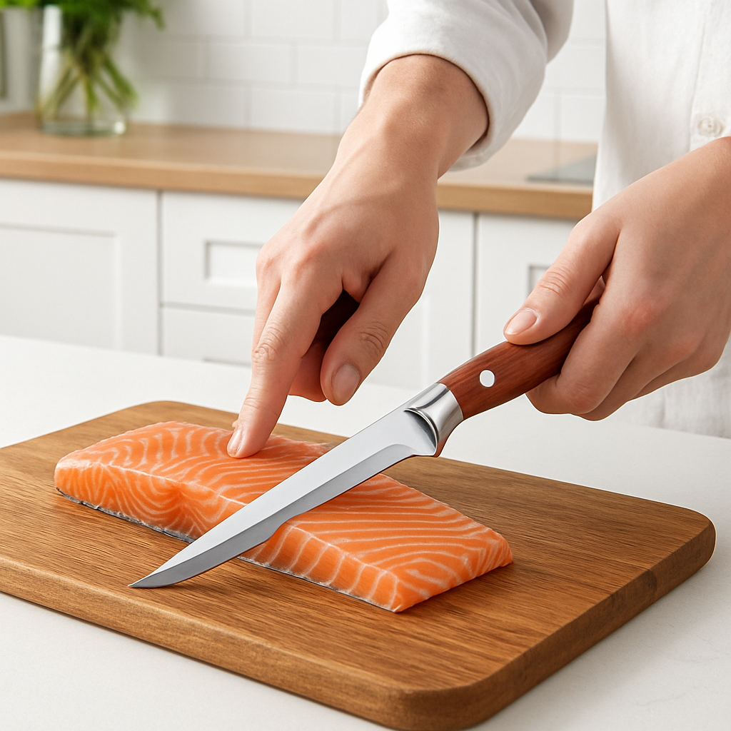 Couteau de cuisine utilisé pour couper du poisson