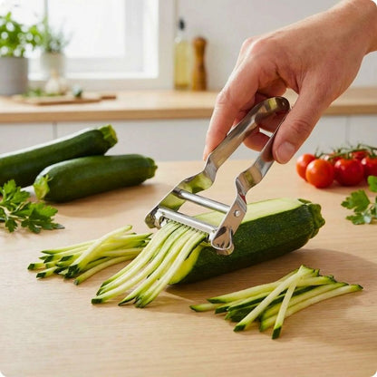 econome a julienne utilisé pour faire des juliennes de courgettes