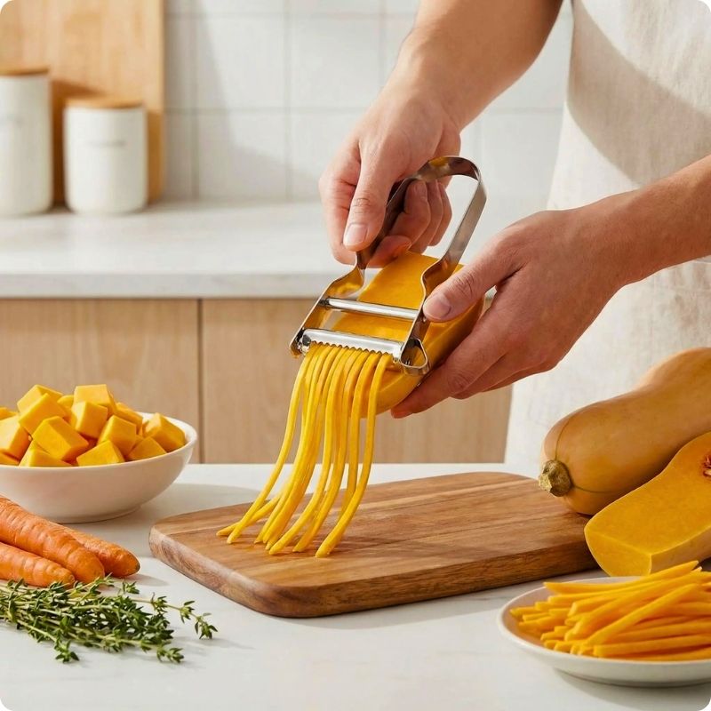 econome a julienne utilisé pour faire des juliennes de courge