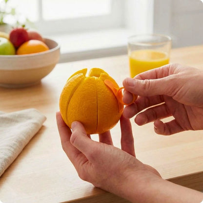 Epluche agrumes utilisé pour éplucher une orange