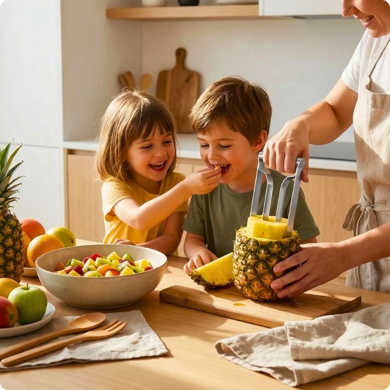 Épluche ananas tropicup'ine utilisé en famille
