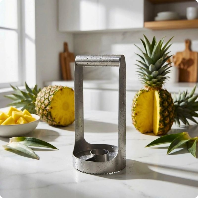 Épluche ananas tropicup'ine posé sur une table