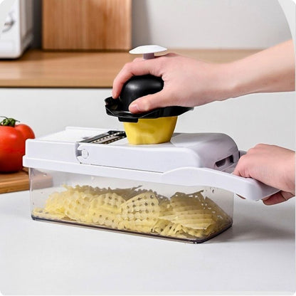 mandoline multifonction legu facil'ine tranche une pomme de terre