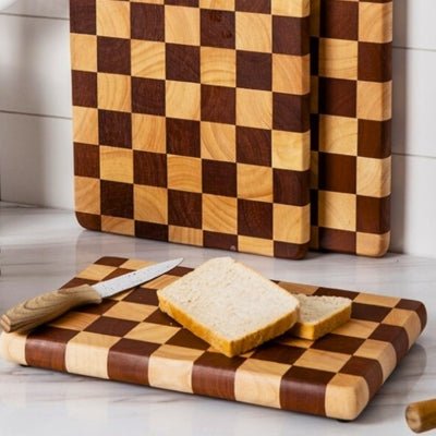 PLANCHE À DÉCOUPER EN BOIS | DAMIER'INE™ - Ma cuisine idéale