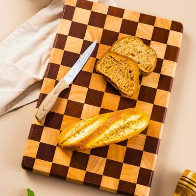 PLANCHE À DÉCOUPER EN BOIS | DAMIER'INE™ - Ma cuisine idéale