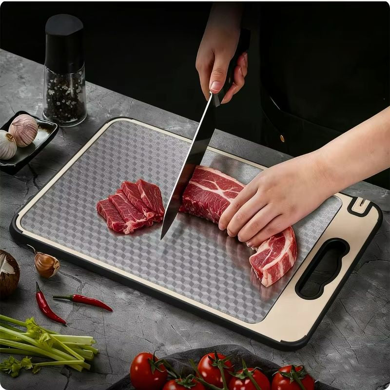 Planche a decouper saine utilisée pour couper viande