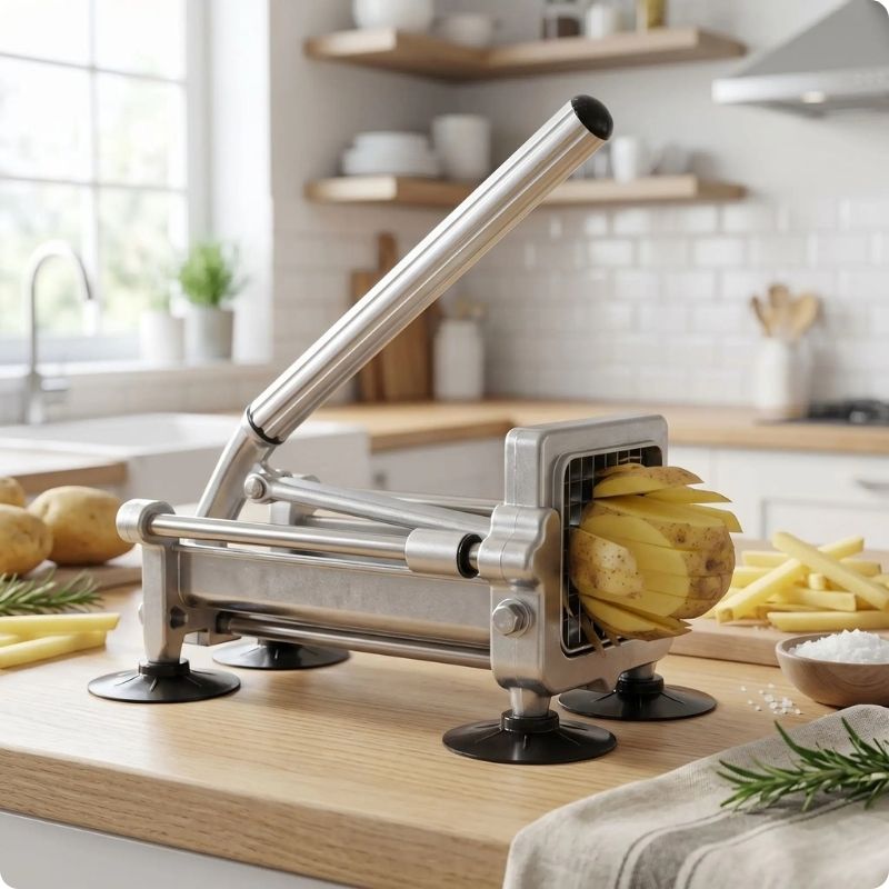 Presse frite power frit'ine sur une planche