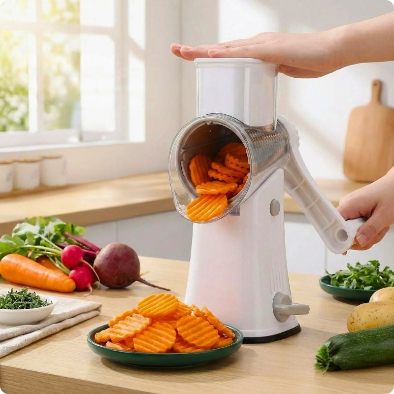 Râpe à carottes manuelle tranchant des carottes ondulées