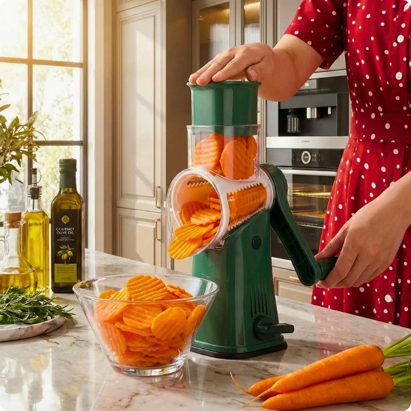 Râpe à carottes manuelle tranche des carottes ondulées