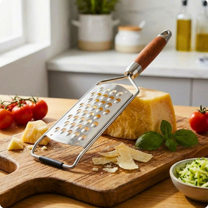 Râpe à fromage campagnarde posee sur morceau de fromage
