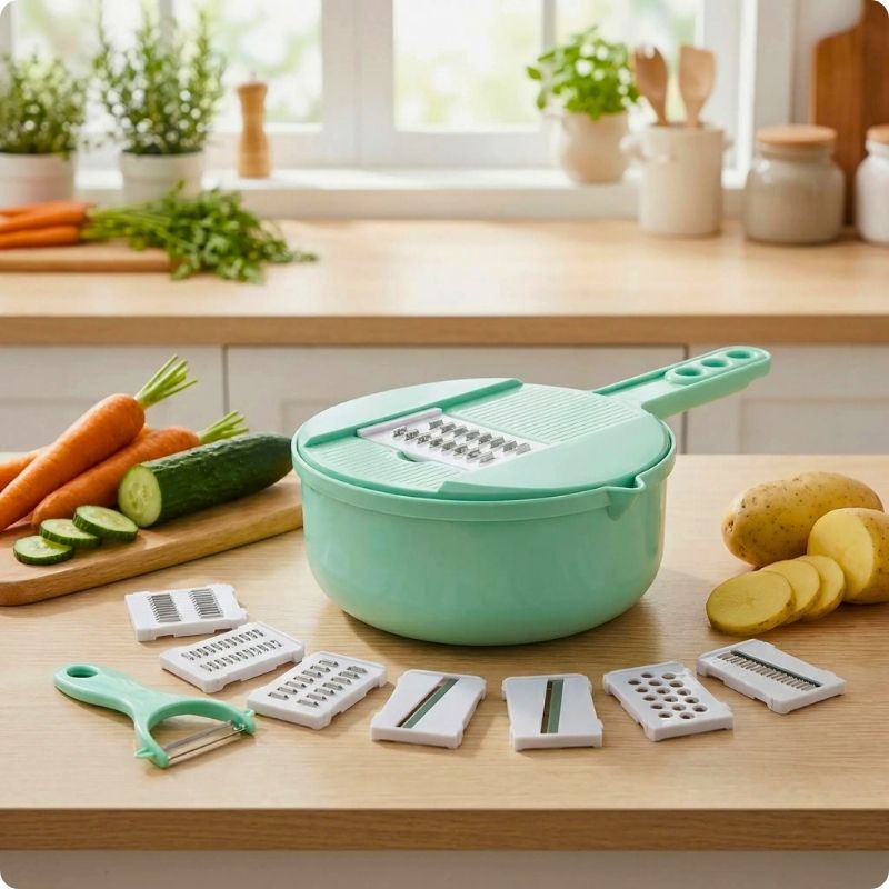 rape a legumes verte sur table