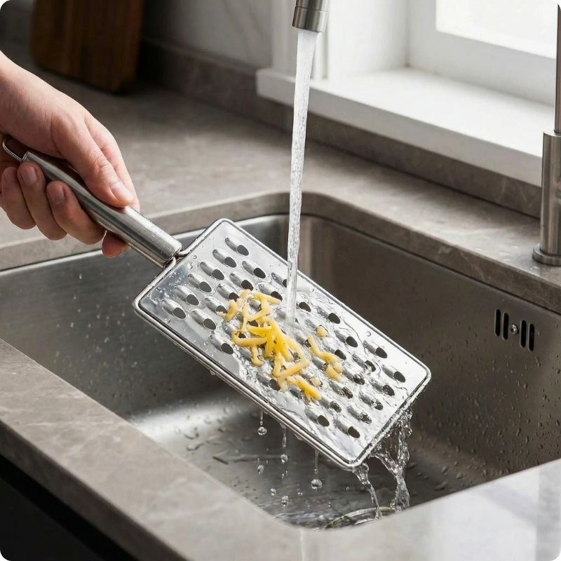 rape fromage maxi copeaux passée sous l'eau