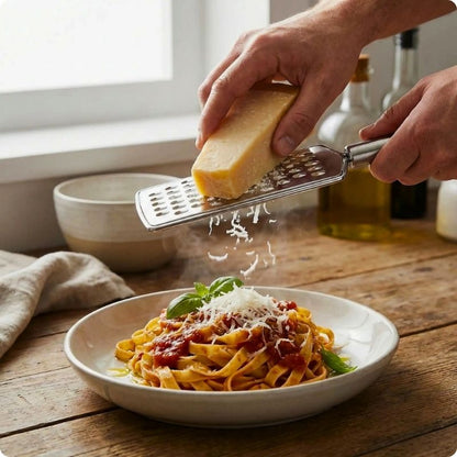 rape fromage maxi copeaux râpe fromage au dessus assiette