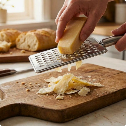 rape fromage maxi copeaux râpe fromage au dessus planche en bois