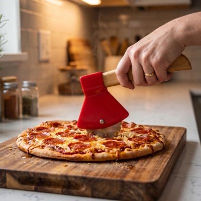 roulette à pizza utilisé en cuisine pour découper une pizza